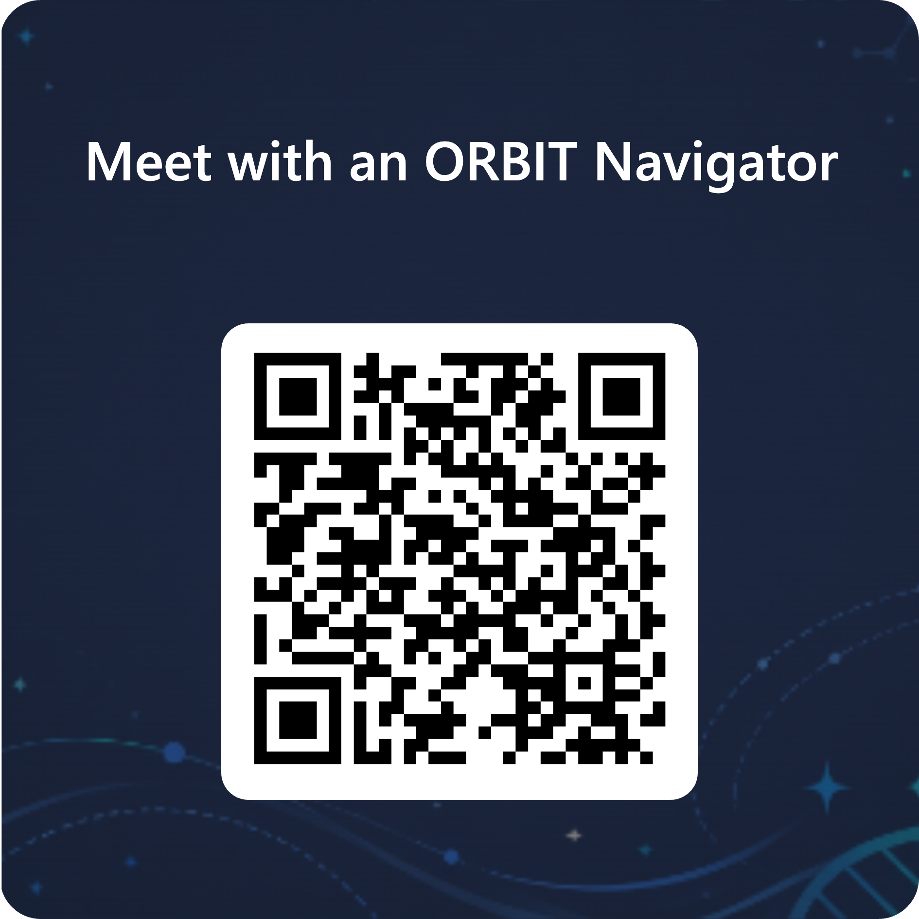 QR code for the Meet With an ORBIT Navigator form